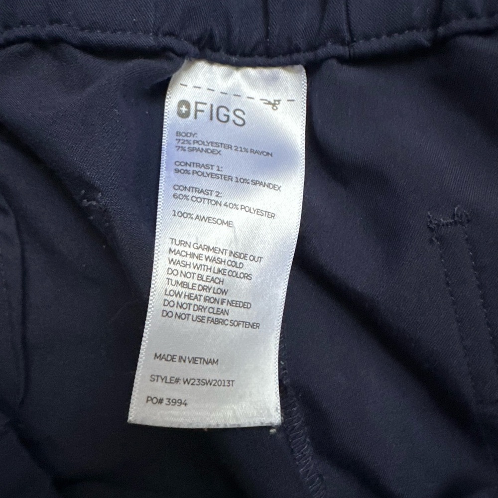 FIGS Technical Collection Jogger Scrub Pants Navy Blue XXL - Picture 8 of 8